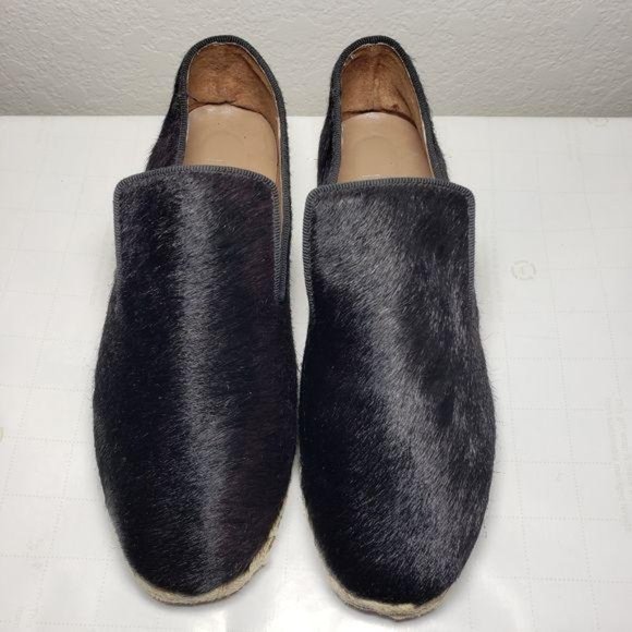 Paruolo Black Closed Toe Textured Flats Sz 8 - Picture 4 of 10